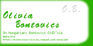 olivia bontovics business card